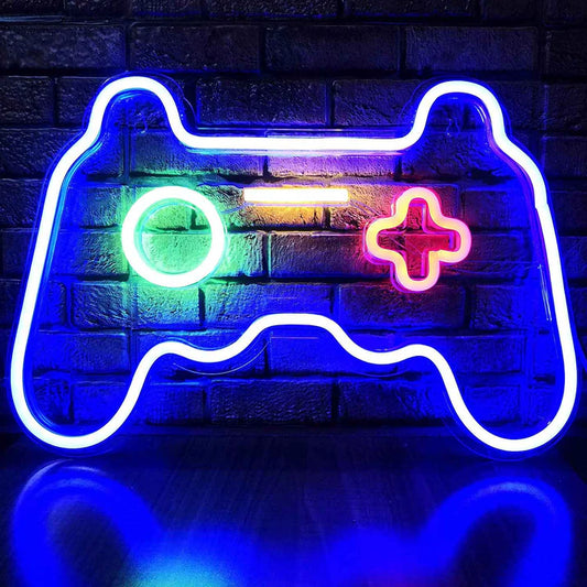 Gamepad Alakú Neon LED Dekoráció