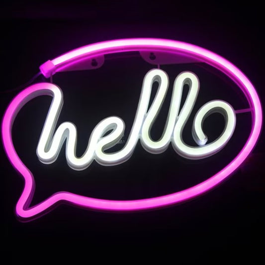 Hello Neon  LED Dekoráció